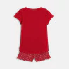 Pyjama-short en jersey 2 pièces rouge fille