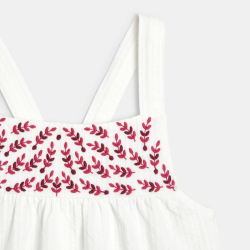 Girls' pink embroidered...
