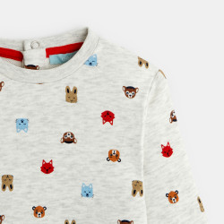 Animal head print sweatshirt