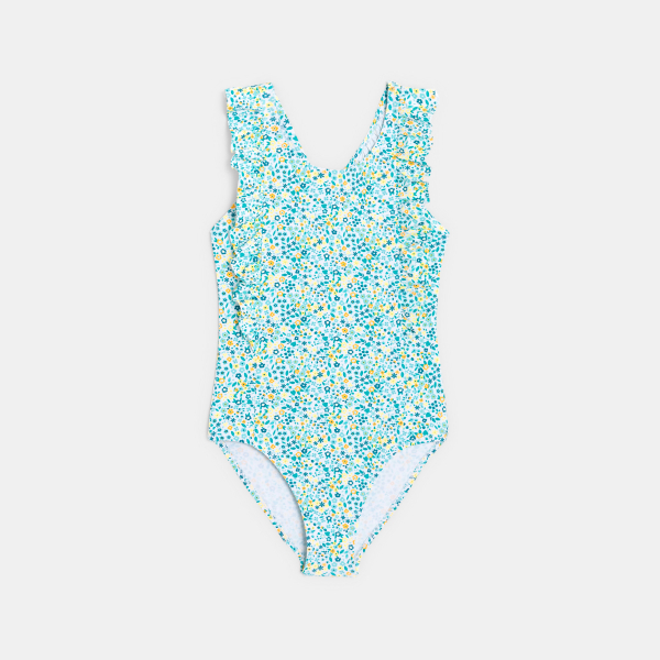 Maillot de bain 1 pièce imprimé vert fille Maillot de bain 1 pièce imprimé vert fille
