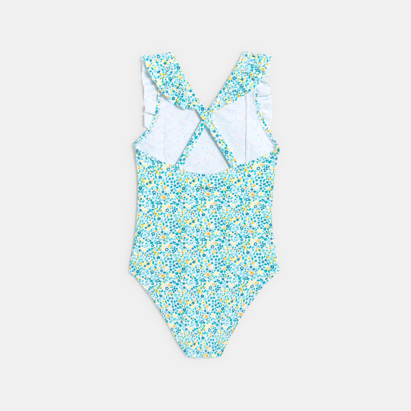 Maillot de bain 1 pièce imprimé vert fille Maillot de bain 1 pièce imprimé vert fille