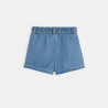 Short en denim nœud fantaisie bleu bébé fille Short en denim nœud fantaisie bleu bébé fille