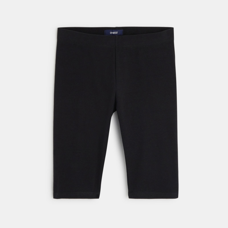 Legging court en jersey uni noir fille Legging court en jersey uni noir fille