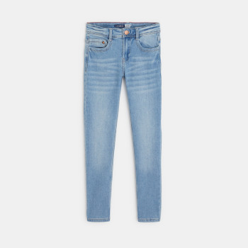 Jean skinny délavé bleu garçon