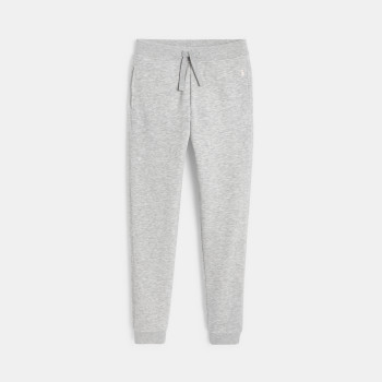 Jogging en molleton gris fille