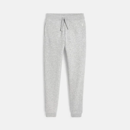 Jogging en molleton gris fille