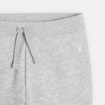 Jogging en molleton gris fille