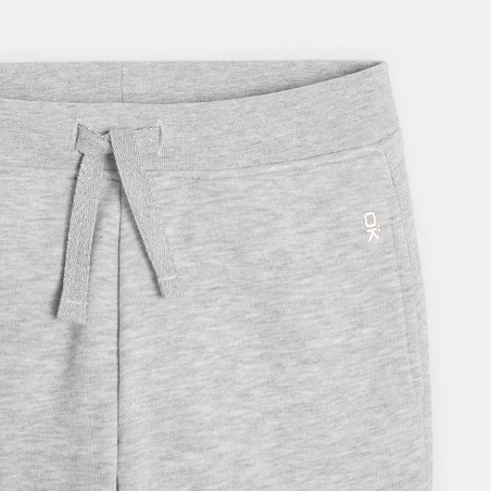 Jogging en molleton gris fille