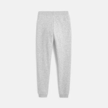 Jogging en molleton gris fille