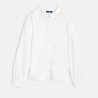 Chemise unie col Claudine blanche fille