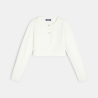 Girl's white bolero cardigan