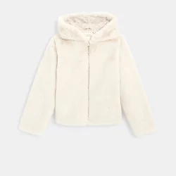 Fake fur hooded jacket