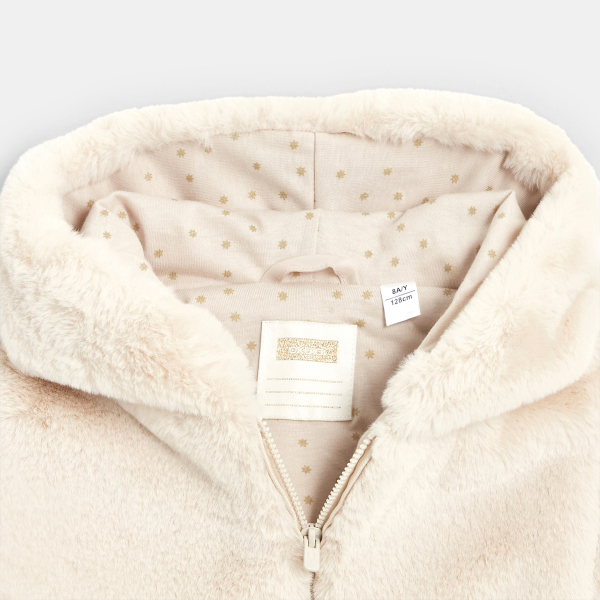 Fake fur hooded jacket Fake fur hooded jacket