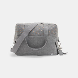 Sac à langer multipoches gris naissance