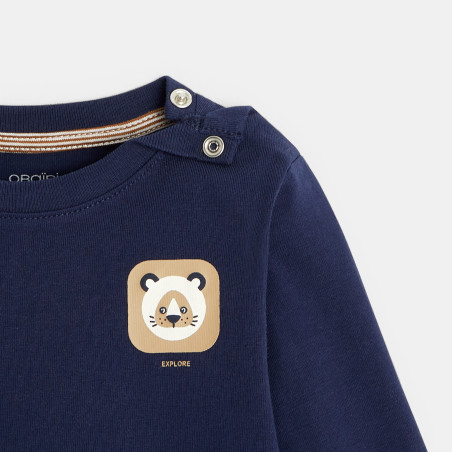 T-shirt animal bleu bébé garçon T-shirt animal bleu bébé garçon