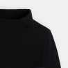 T-shirt col roulé manches longues noir garçon