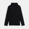 T-shirt col roulé manches longues noir garçon