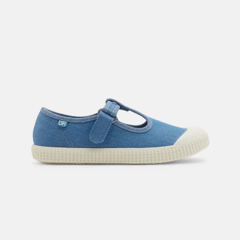 Canvas T-strap ballet flats