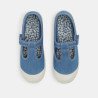 Ballerines toile forme salomé bleues fille Ballerines toile forme salomé bleues fille