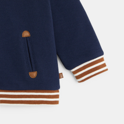 Waffled fleece gilet with...