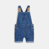 Salopette courte denim bleue bébé garçon Salopette courte denim bleue bébé garçon