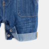 Salopette courte denim bleue bébé garçon Salopette courte denim bleue bébé garçon