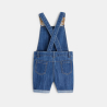 Salopette courte denim bleue bébé garçon Salopette courte denim bleue bébé garçon