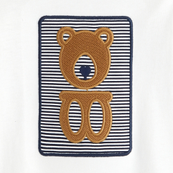 T-shirt ours brodé coton...