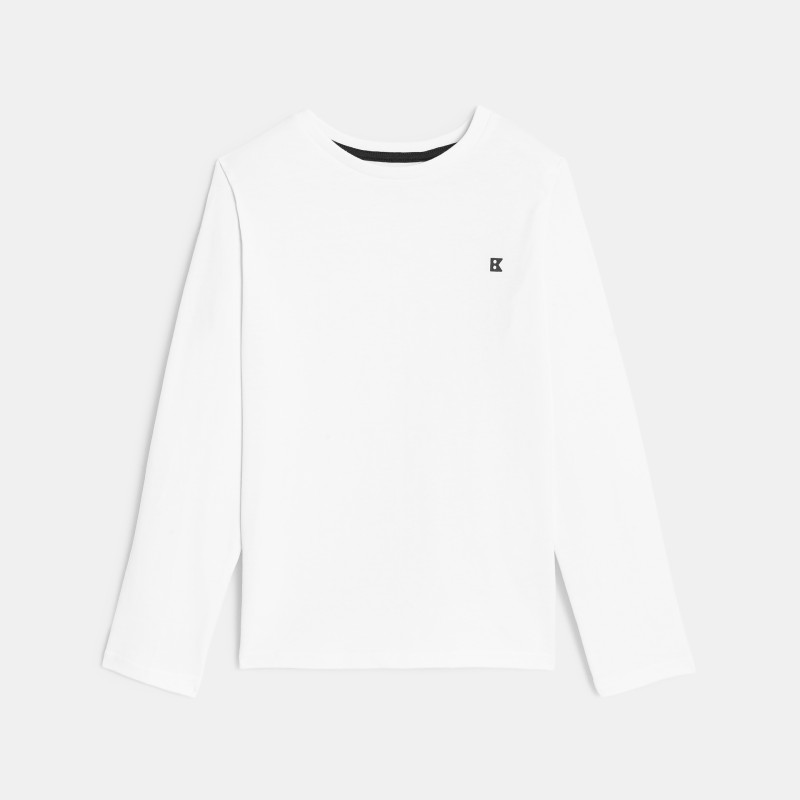 T-shirt manches longues uni blanc garçon T-shirt manches longues uni blanc garçon