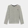 T-shirt manches longues uni gris garçon T-shirt manches longues uni gris garçon