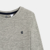 T-shirt manches longues uni gris garçon T-shirt manches longues uni gris garçon