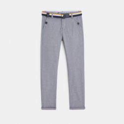 Canvas chino pants with belt
