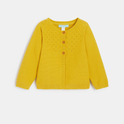Yellow knitted cardigan...