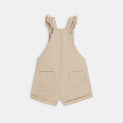 Short overalls with ruffled...