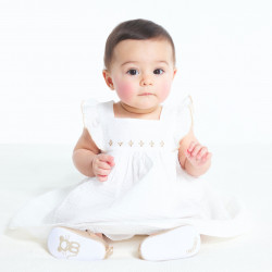 Chic shiny embossed dress and bloomers