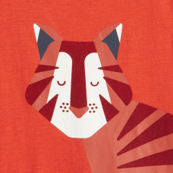 T-shirt motif tigre rouge...