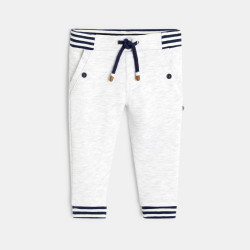 Fleece jogger pants with stripes