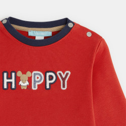 Happy embroidered sweatshirt
