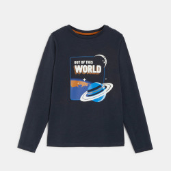T-shirt à message "out of the world"