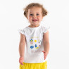 T-shirt imprimé plage blanc bébé fille