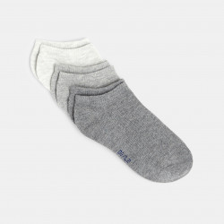 Plain-colored ankle socks (set of 3)