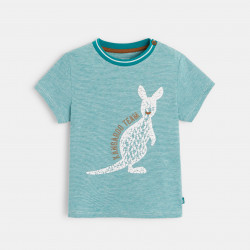 T-shirt fines rayures à motif kangourou