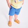 Short coton léger gaufré bleu bébé garçon Short coton léger gaufré bleu bébé garçon