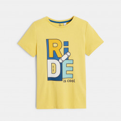 T-shirt motif skate jaune garçon
