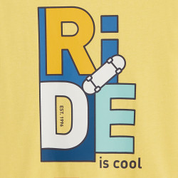 T-shirt motif skate jaune...