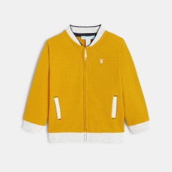 Teddy zippé en molleton doux jaune bébé garçon
