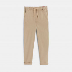 Pantalon large à enfiler beige garçon