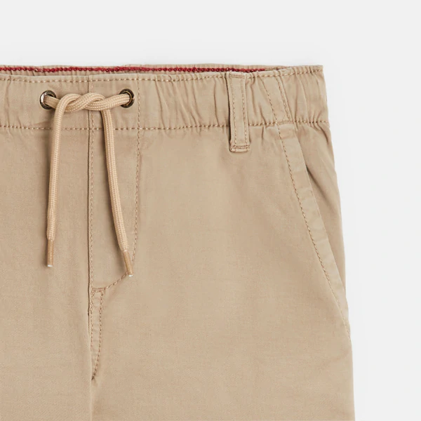 Pantalon large à enfiler beige garçon