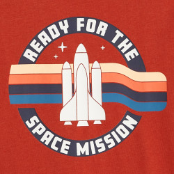 Boys' orange rocket T-shirt