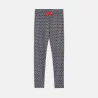 Leggings imprimés en jersey rouge fille